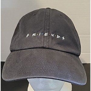 FRIENDS TV Show Logo WB Adult Hat Ball Cap Black Adjustable